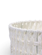 Набор корзин 3 шт пластик 25х17х11 22х14х9 19х10х7 см ручка h=10 см белый овал - фото 68179728