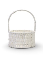 Набор корзин 3 шт пластик 20х20х11 17х17х9 14х14х7 см ручка h=10см белый круг - фото 68179735