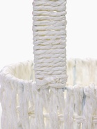 Набор корзин 3 шт пластик 20х20х11 17х17х9 14х14х7 см ручка h=10см белый круг - фото 68179738