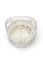 Набор корзин 3 шт пластик 20х20х11 17х17х9 14х14х7 см ручка h=10см белый круг - фото 68179740