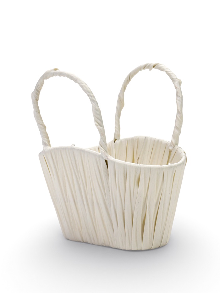 Корзина пластик 16 х 19 х 10 см, ручка__ белый