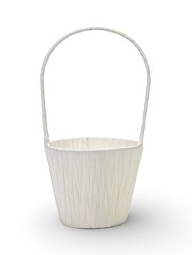 Корзина пластик 12 х 12 х 10 см, ручка__белый