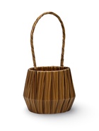 Корзина пластик 10 х 10 х 10 см, ручка__коричневый - фото 68179760