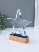 Наградная фигура стела «Звезда», подставка 14×4 см, звезда 20.5×18.5 см, 3.5×20.5×22.5 см - Фото 4