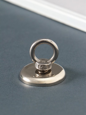 Поисковый магнит односторонний, сила сцепления 0-38 кг, d=42 мм