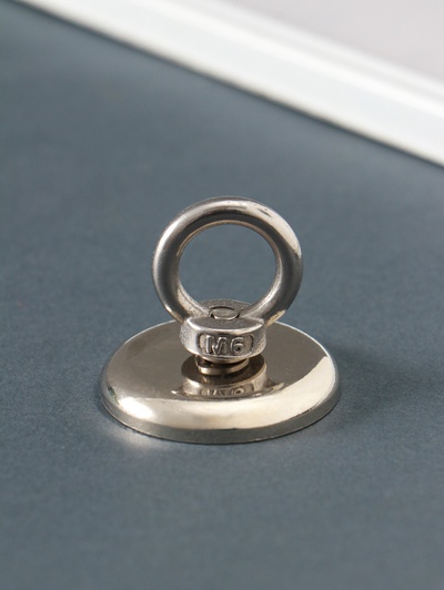 Поисковый магнит односторонний, сила сцепления 0-38 кг, d=42 мм