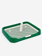 Туалет для собак, 46.5×36×5.5 см, со съёмной решеткой и столбиком, зелёный - фото 809457798