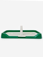 Туалет для собак, 46.5×36×5.5 см, со съёмной решеткой и столбиком, зелёный - фото 809457800