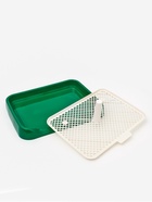 Туалет для собак, 46.5×36×5.5 см, со съёмной решеткой и столбиком, зелёный - фото 809457801