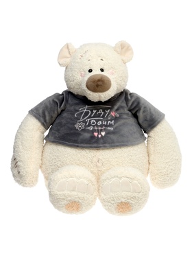 Мягкая игрушка «Медведь Тато в графитовой майке», 37 см