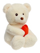 Мягкая игрушка «Медведь Люк», цвет молочный, с сердцем, 35 см - фото 120956288