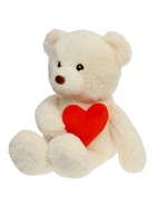 Мягкая игрушка «Медведь Люк», цвет молочный, с сердцем, 35 см - фото 120956289