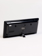 УЦЕНКА Часы электронные настенные, календарь термометр, 36.2×15.5 см, зеленые цифры 10×4.5 см 10984746