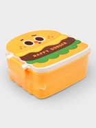 Ланч - бокс, контейнер для еды Доляна «Счастливый бургер», 3 ячейки, с ложкой и вилкой, 17.5×15.5×8 см, пластик, жёлтый - Фото 11