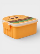 Ланч - бокс, контейнер для еды Доляна «Счастливый бургер», 3 ячейки, с ложкой и вилкой, 17.5×15.5×8 см, пластик, жёлтый - Фото 4