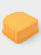 Ланч - бокс, контейнер для еды Доляна «Счастливый бургер», 3 ячейки, с ложкой и вилкой, 17.5×15.5×8 см, пластик, жёлтый 10955653