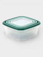 Контейнеры для еды Доляна «Мультиколор», набор 4 шт., пластик, прозрачные - фото 68179855