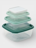 Контейнеры для еды Доляна «Мультиколор», набор 4 шт., пластик, прозрачные 10955654