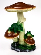 Садовая фигура из полистоуна «Грибы с лягушками», 25×30×43 см - фото 68975737