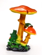 Садовая фигура из полистоуна «Грибы с лягушками», 25×30×43 см  (артикул 10977088)  большой выбор товаров оптом и в розницу по низким ценам с доставкой