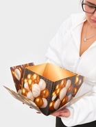 Бум-коробка подарочная с бабочками «Поздравляю», 15 х 15 х 15 см - фото 120956307