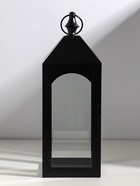 Подсвечник металлический «Фонарь лофт», чёрный, набор 2 шт. свеча 14×14 см, 20×20 см; 15×15×43 см, 21×21×60 см  (артикул 10955182)  большой выбор товаров оптом и в розницу по низким ценам с доставкой