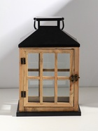 Подсвечник - фонарь «Французское окно», дерево, набор 2 шт., свеча 9×12 см, 14×19.5 см; 13×17×24.5 см, 18×24×36 см  (артикул 10955183)  большой выбор товаров оптом и в розницу по низким ценам с доставкой