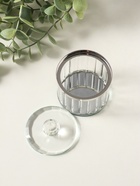 Шкатулка для украшений «Шар», стекло, с крышкой и металлическим ободком под серебро, 6.7×6.7×7 см - Фото 4