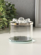 Шкатулка для украшений «Лотос», стекло, с крышкой и металлическим ободком под серебро 8.2×8.2×8.5 см  (артикул 10955975)  большой выбор товаров оптом и в розницу по низким ценам с доставкой