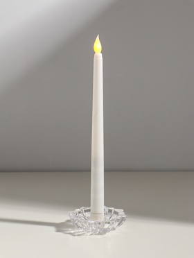 Подсвечник на 1 свечу «Цветок-звезда», стекло, прозрачный, d=2 см, 8.8×8.8×2 см  (артикул 10956781)  большой выбор товаров оптом и в розницу по низким ценам с доставкой