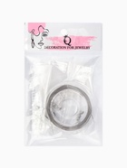 Набор для создания украшений "База" тросик, кримпы, шапочка, протектор, кольца, 61 пред, цв серебро - фото 68179921