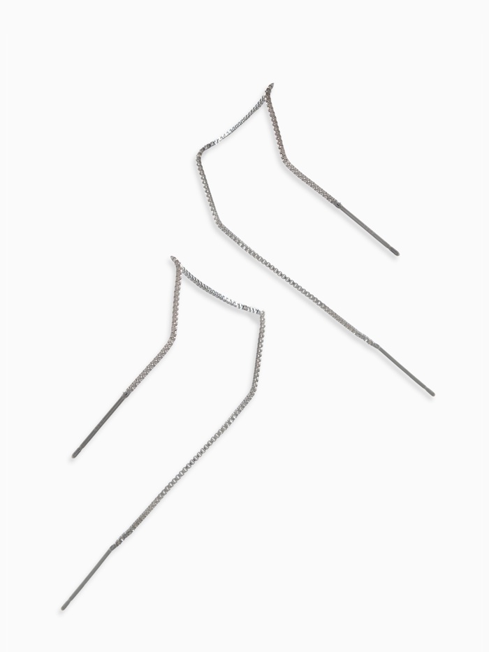 Серьги протяжка «Цепочка», цвет серебро