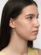 Серьги висячие «Капля», голубые в золоте - Фото 2