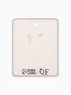 Серьги висячие «Капля», голубые в золоте - Фото 5