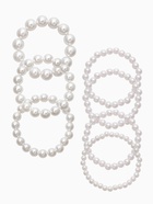 Браслеты из бусин «Жемчужный облик», набор 7 шт. бусины №6.8.10.14, белый - фото 68179941