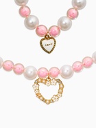 Набор детских украшений «Выбражулька. Нежность», 4 предмета: клипсы, кольцо, бусы, браслет, розовый, белый - фото 68179959