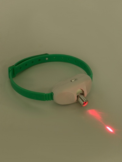 Ошейник-лазер для кошек, USB, зелёный