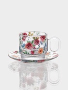Чайный сервиз «Убранство», 12 предметов: 6 чашек 200 мл, 6 блюдец, с рисунком, стекло, прозрачный - Фото 2