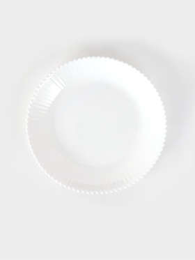 Тарелка обеденная «Лунный свет», d=17.8 см, стеклокерамика, белая 10940181