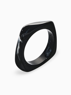 Браслет манжета «Тренд», широкий, акрил, чёрный