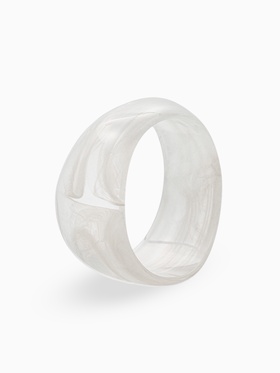 Браслет манжета «Тренд», широкий, акрил, белый