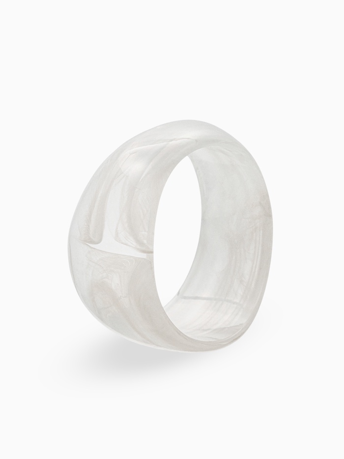 Браслет манжета «Тренд», d=7.5 см, широкий, акрил, белый - Фото 1