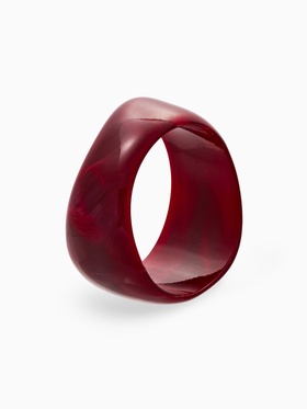 Браслет манжета «Тренд», широкий, акрил, бордово-малиновый