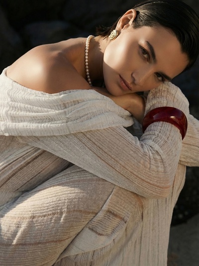 Браслет манжета «Тренд», d=7.5 см, широкий, акрил, бордовый