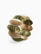 Браслет манжета «Тренд», широкий, акрил, бежево-злёный - фото 68180025