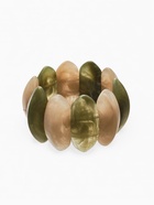 Браслет манжета «Тренд», широкий, акрил, бежево-злёный - фото 68180027