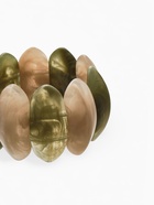 Браслет манжета «Тренд», широкий, акрил, бежево-злёный - фото 68180028