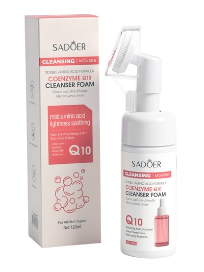 Пенка для умывания с щеткой, с коэнзимом Q10, 120 мл