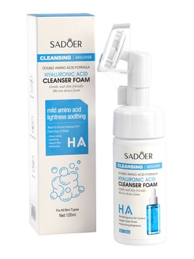 Пенка для умывания с щеткой, с гиалуроновой кислотой, 120 мл  (артикул 10941948)  большой выбор товаров оптом и в розницу по низким ценам с доставкой