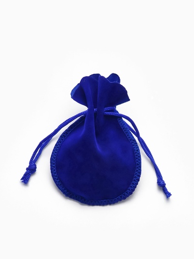Набор мешочков для украшений бархатных 100 шт. 7×9, синий